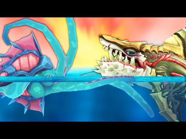 КРАКЕН ПРОТИВ МЕГАЛОДОНА! БИТВА АКУЛ | Hungry Shark Evolution против Hungry Shark World