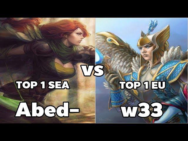 Top 1 Sea Abed- Windranger VS Top 1 EU w33 Skywrath Mage