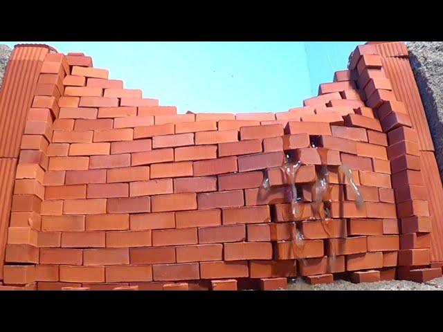 Largest Mini Brick Dam Failure - Miniature Dam Breach Experiment