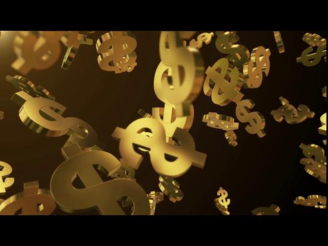 Dollar Symbols Falling Down Free video Background Loop - VJ Loops for Background