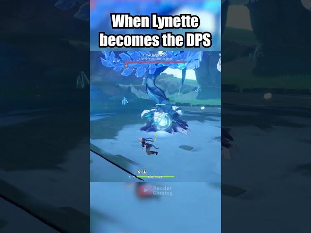 WHEN LYNETTE BECOMES THE DPS  GENSHIN IMPACT #genshinimpact #lynette