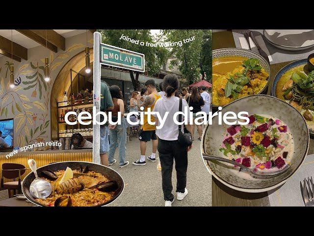 cebu city vlog • joined a free walking tour + new restaurants w/ friends & fam • bonifacio district