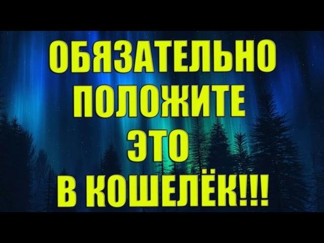 ОБЯЗАТЕЛЬНО ПОЛОЖИТЕ ЭТО В КОШЕЛЕК. ЧТО НУЖНО ДЕЛАТЬ, ЧТОБЫ В КОШЕЛЬКЕ ДЕНЬГИ ВОДИЛИСЬ?