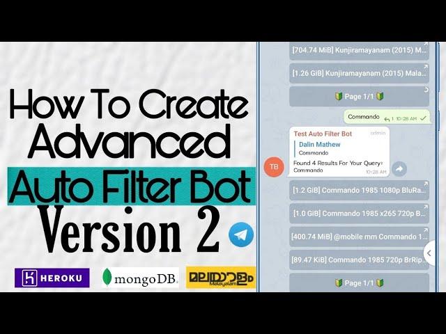 How To Create Advanced Auto Filter Bot in Telegram | Simple Steps | Malayalam