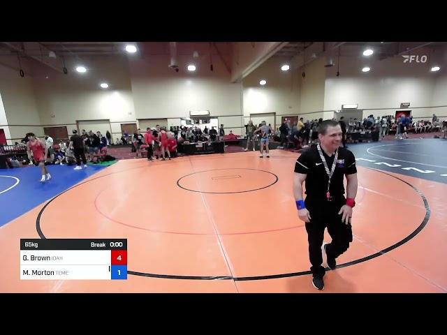 65 Kg Cons 32 #1 - Gabriel Brown, Idaho Vs Marvin Morton, Temecula Valley High School Wrestling 09