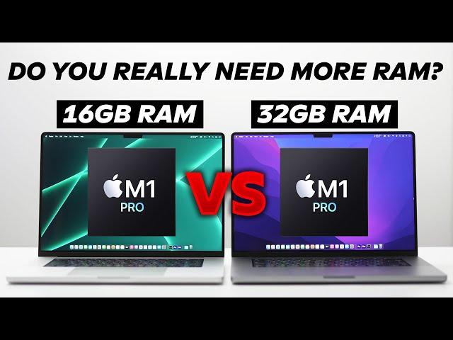 16GB vs 32GB RAM M1 Pro MacBook: REAL-LIFE Comparison!