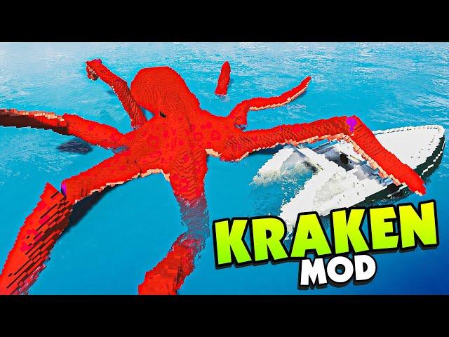 GIANT KRAKEN Mod Destroys SHIPS and BUILDINGS! - Teardown Mods