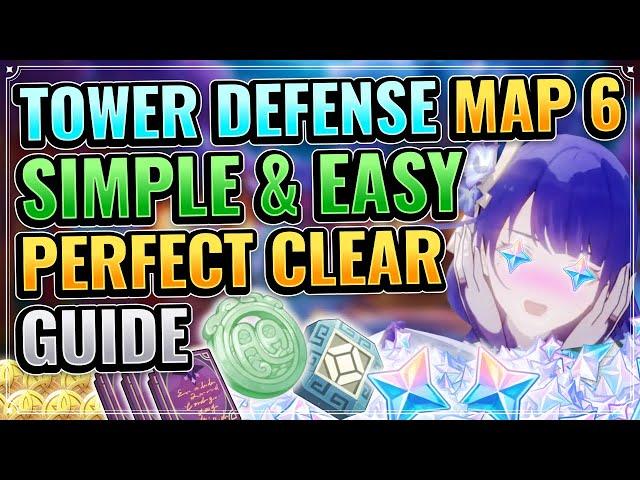 INAZUMA TOWER DEFENSE MAP 6 EASY GUIDE (SEMI-AFK BUILD!) Genshin Impact Slumber Spirit's Bridge