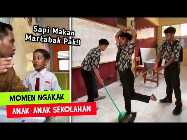 Lengah Dikit Sapi Makan Martabak..!! Inilah Deretan Momen Kocak Para Siswa Di Sekolah - Part 7