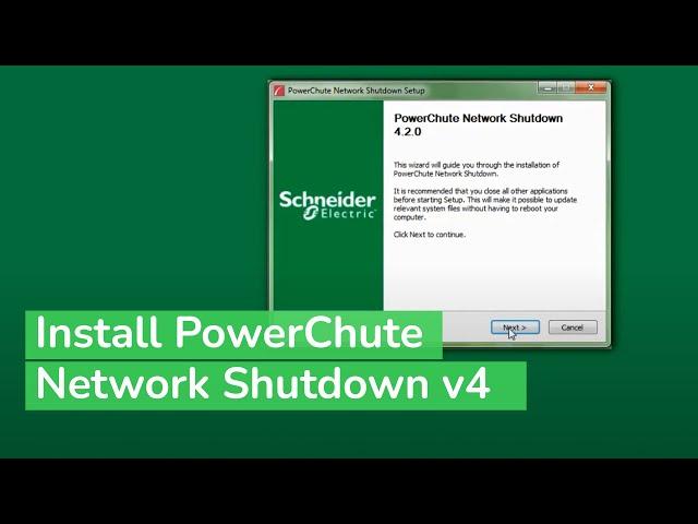 Installing PowerChute Network Shutdown v4 on Windows | Schneider Electric Support