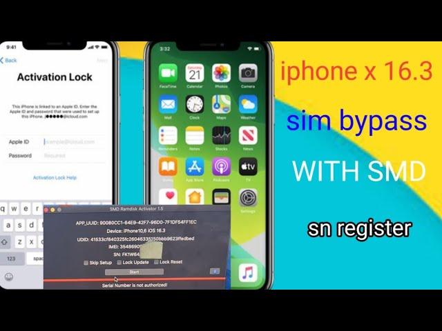 SMD IOS 16.3 IPHONE X SIM BYPASS