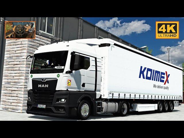 MAN TGX TG3 510 in Poland | Kłodzko - Wrocław | ETS2 Gameplay 4K + wheel cam