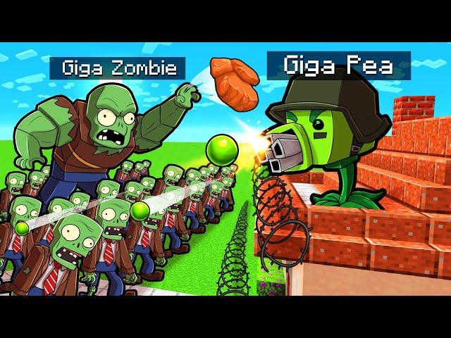 PLANTS vs ZOMBIES Survival Challenge! (Minecraft)