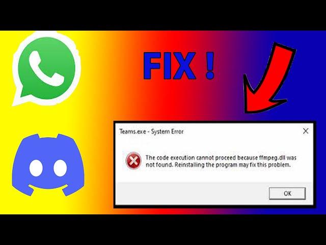 How To Fix ffmpeg.dll Error Any Application|Windows 10,8.1,8,7|By AwaisIsKindEnough