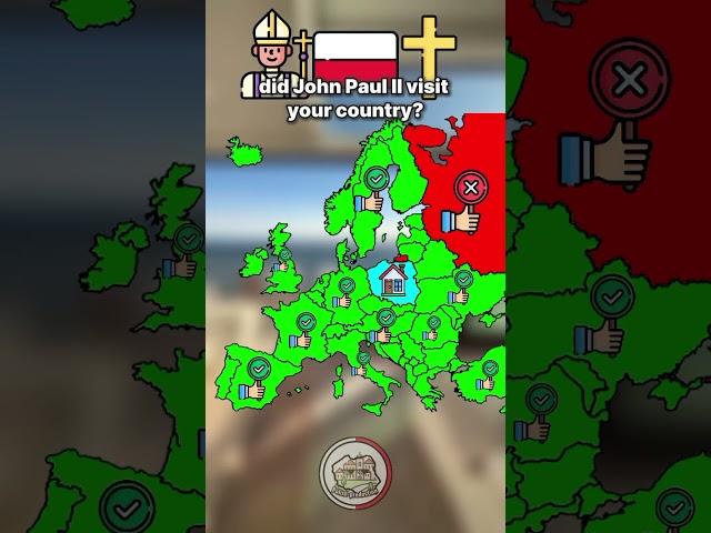 Did John Paul ll visit your country#history #europe #mapping #poland #map #geography #viralvideo