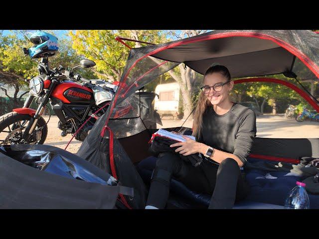 Solo camping with my Scrambler Ducati in Ancient Epidaurus/Dominika Rides