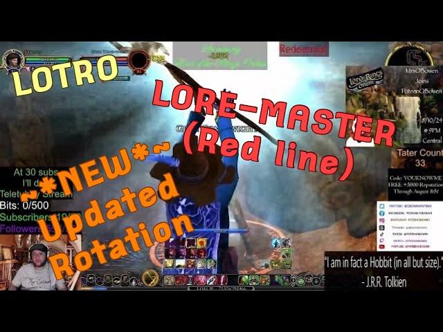 LOTRO: ~*NEW*~ LORE-MASTER (red line) rotation explained and combat