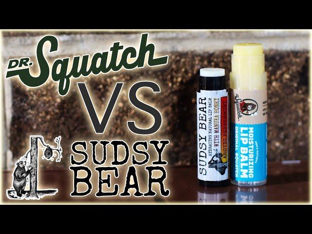 LIP BALM BATTLE | Dr. Squatch VS Sudsy Bear | All 4 Flavors Ranked