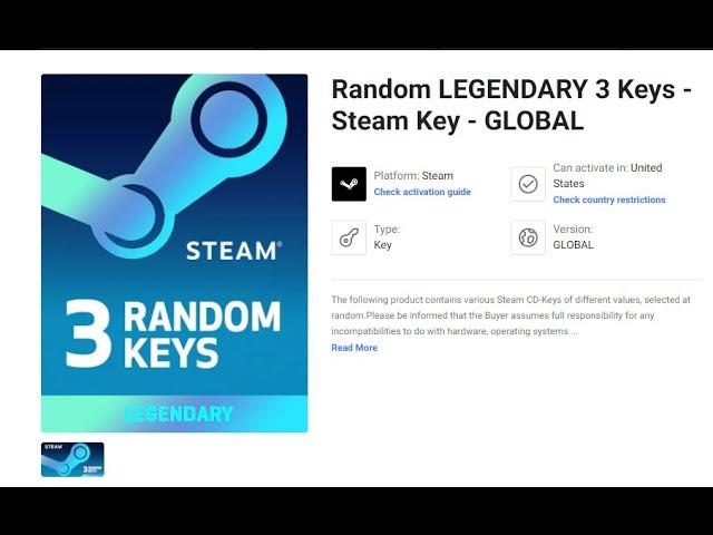 Opening 3 Random LEGENDARY Steam game keys!!!