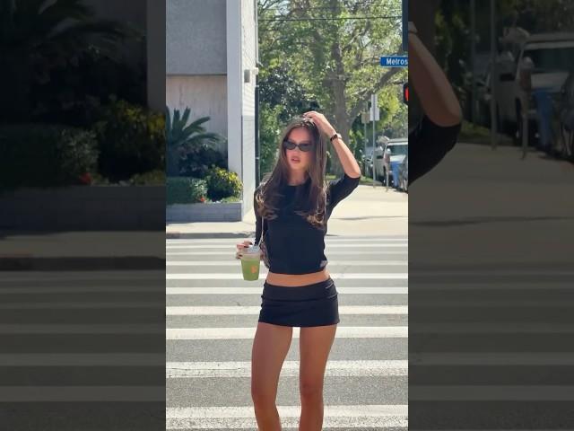 Street Fashion Style with a Black Skirt Set #fashion #style