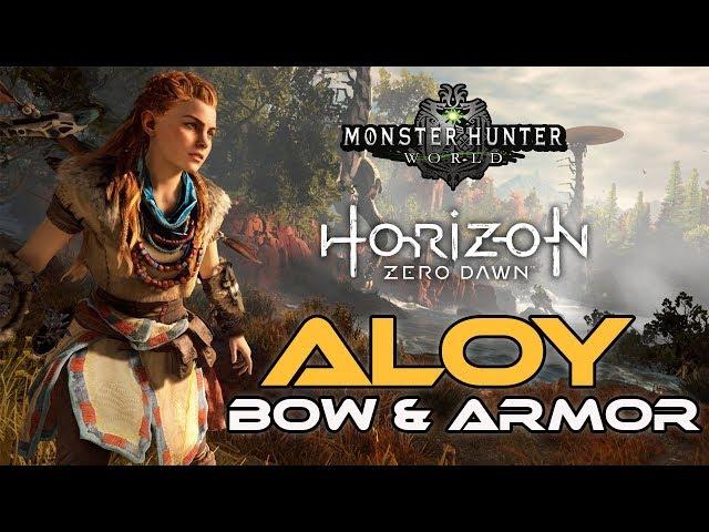 Monster Hunter world: Play as ALOY from Horizon Zero dawn!! (how to unlock  armor & bow)