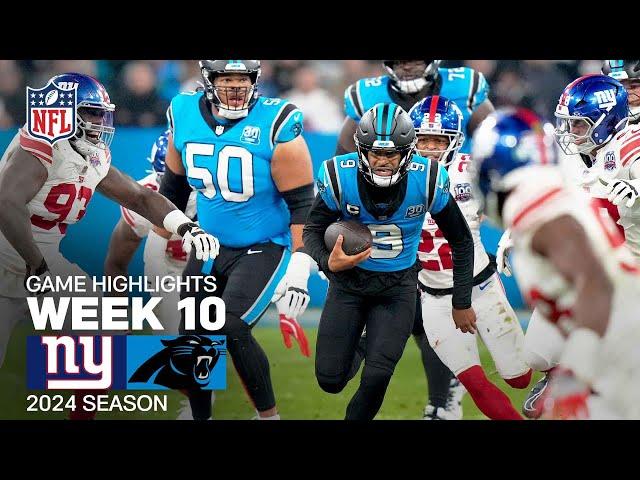 New York Giants vs. Carolina Panthers | 2024 Week 10 Game Highlights