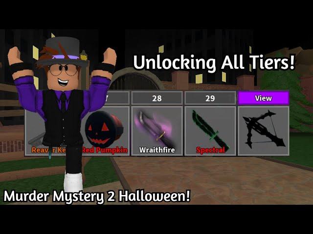 Unlocking *ALL TIERS* of the Murder Mystery 2 Halloween Battlepass! (MAIN EVENT)