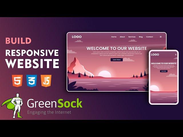 Creating a Responsive Website Using HTML CSS and JavaScript | GSAP Tutorial