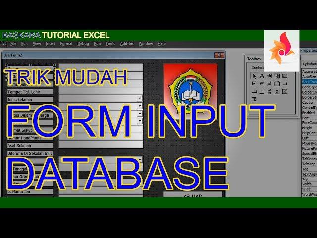 How to Create Input Data Forms VBA in Excel  | Baskara Tutorial