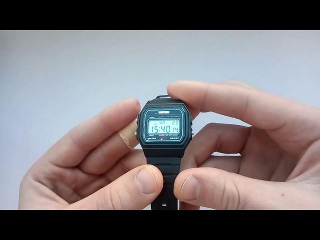 Skmei 1412 обзор, настройка, инструкция на русском, цена, отзывы (как Casio f-91w)