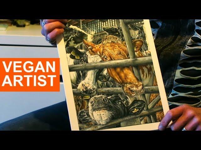 VEGAN ARTIST EXPOSES FACTORY FARMS | Philip McCulloch-Downs. [NEW]