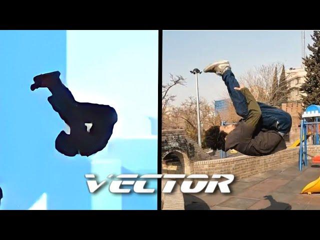 Vector Parkour Stunts in Real Life