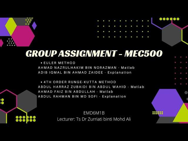 Group Assignment MEC500 - Adib, Faiz, Harraz, Nazrul, Rahman