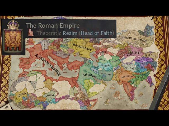CK3 Timelapse but the Papacy controls the Roman Empire with no dissolution factions