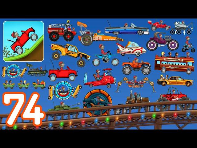 Hill Climb Racing-(Gameplay 74)-Todos Los Autos En Montaña Rusa