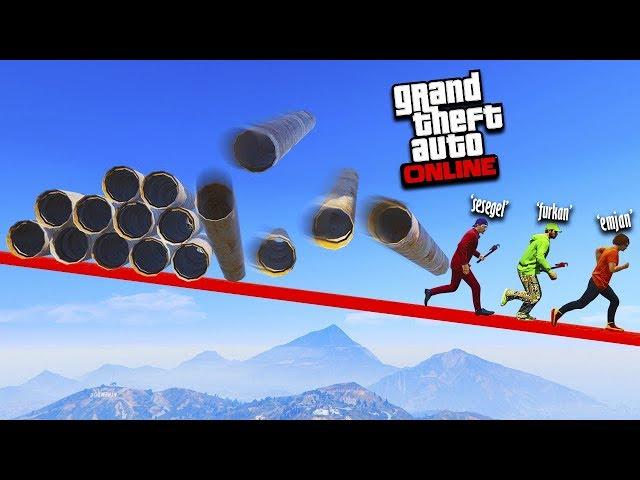 HIZLI KOŞARAK PARKUR YAPMAZSAN ÖLÜRSÜN !! - GTA 5 Online (FurkanYamanHD,Sesegel,Ümidi)