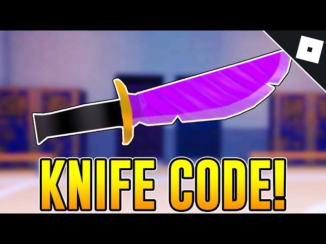 CODE FOR THE PURPLE PINSTRIPE KNIFE in SURVIVE THE KILLER | Roblox