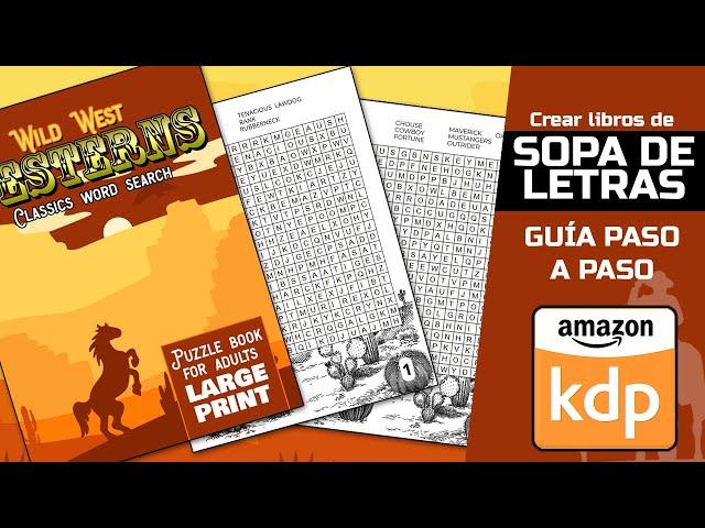 TUTORIAL - Crear Sopas de letras (Word Search puzzle) desde cero paso a paso para Amazon KDP 2022