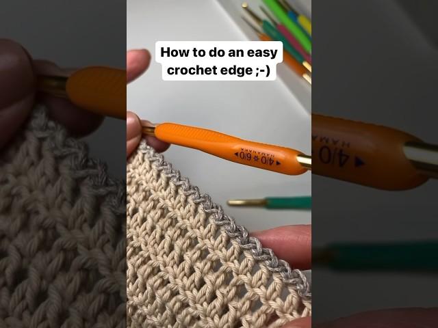  Easy and gorgeous crochet edging - It looks almost braided :-)