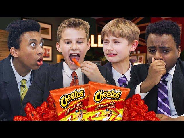 British Highschoolers try Flamin’ Hot Cheetos for the first time!