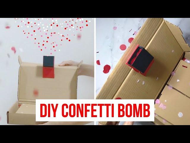 Confetti Bomb Launcher for Gift Box | Free Printable Template