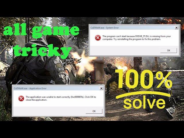 D3DX9_37.DLL || 0xc0000007b || all game tricky || 100% solve