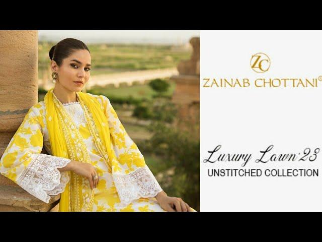 Zainab Chottani Luxury Lawn Collection 23' |  Available in 18 Colours | Prices Mentioned in details