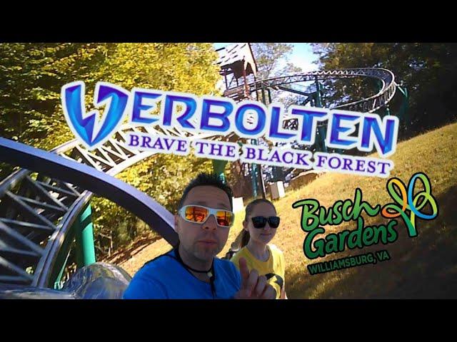 Verbolten multi-launch roller coaster Front Row Ride & Review POV Busch Gardens Williamsburg 2024