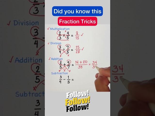 Did you know this Fraction Tricks #math #mathematics #mathstricks #maths #mathhacks