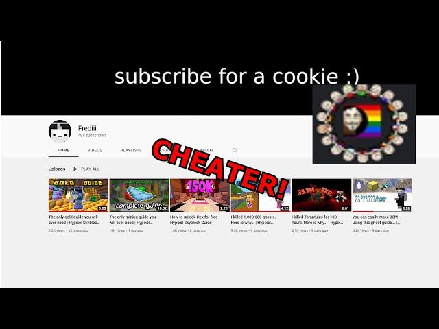 Hypixel Skyblock Youtuber Caught Cheating :O Frediii