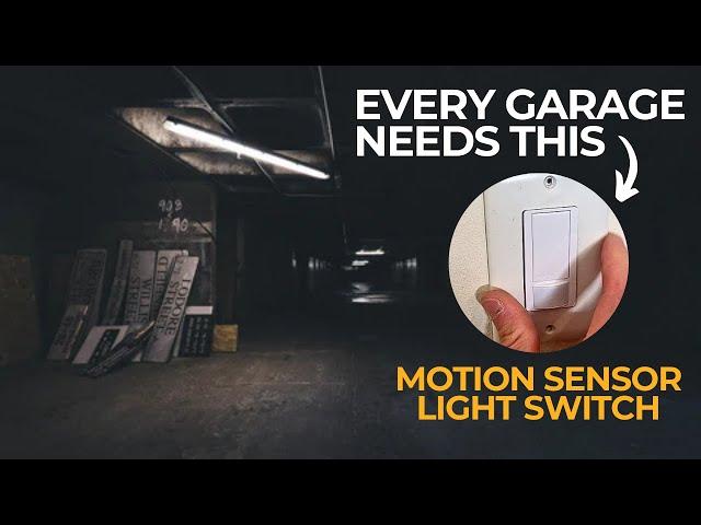 EVERY GARAGE Needs This $25 Upgrade Motion Sensor Light Switch #diy #tutorial #hacks #garage