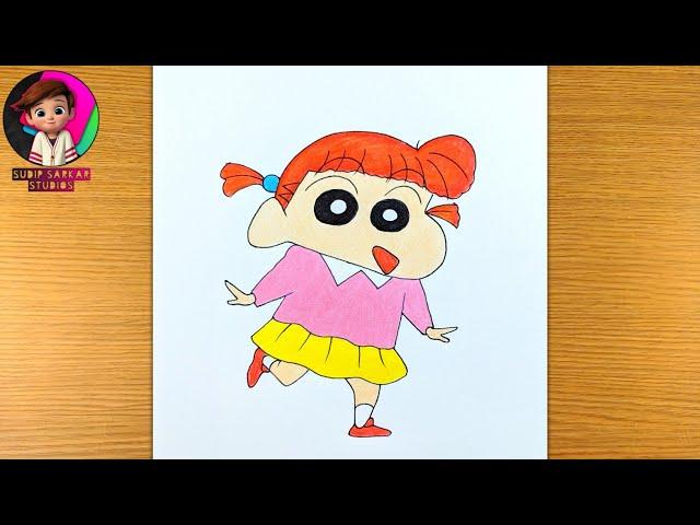 How to draw Nene Chan step by step | Pencil sketch Shin-Chan Nohara yo yo