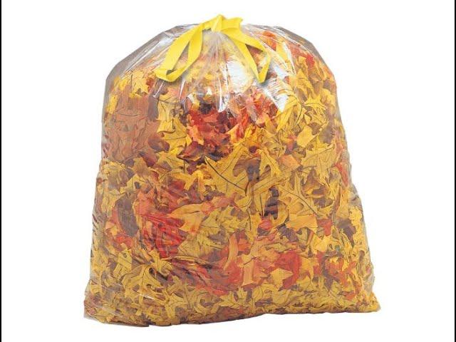 Clear Trash Bags 39 Gallon Lawn & Leaf Garbage Bags Drawstring 40 Count - Bilt-Tuf - Overview