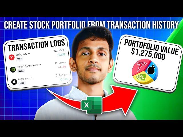 Stock Trading Transaction Logs into a Dynamic Portfolio & Dashboard | Microsoft Excel